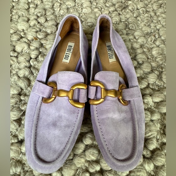 Bibi Lou Zagreb loafers in light purple suede. Lightly worn. - Picture 3 of 5